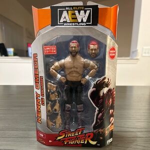 Jazwares All Elite Wrestling x Street Fighter Kenny Omega (Akuma) 6-in Action Fi